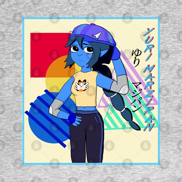 Yuri Marzipan the Oni - Cool Gal (blue scheme) by VixenwithStripes